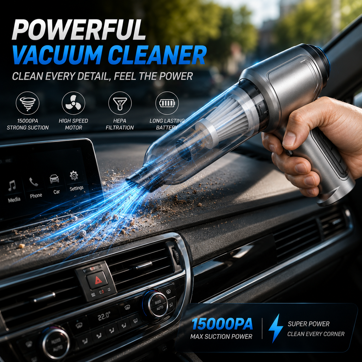 Wireless Powerful Car Vacuum Cleaner