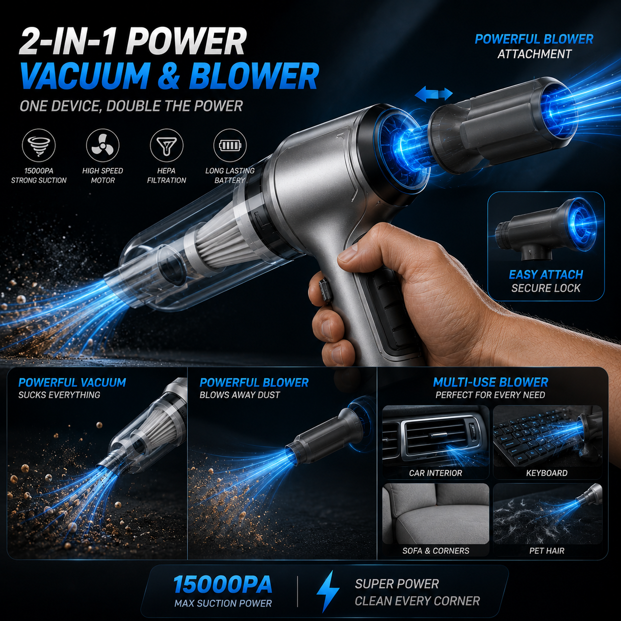 Wireless Powerful Car Vacuum Cleaner